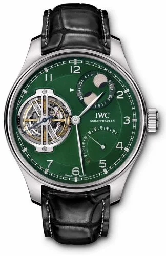 IWC Portugieser Constant-Force Tourbillon Double Moon Platinum / Green IW5901-10 (IW590110)